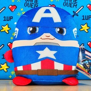 Marvel Cuutopia Captain America 8" UltraSoft Stuffed Comic Book Toy Plush NWT